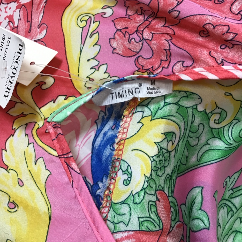 NWT Timing Size M Whimsigoth Baroque Floral 90s Slip Dress Lingerie Outerwear - Picture 5 of 10